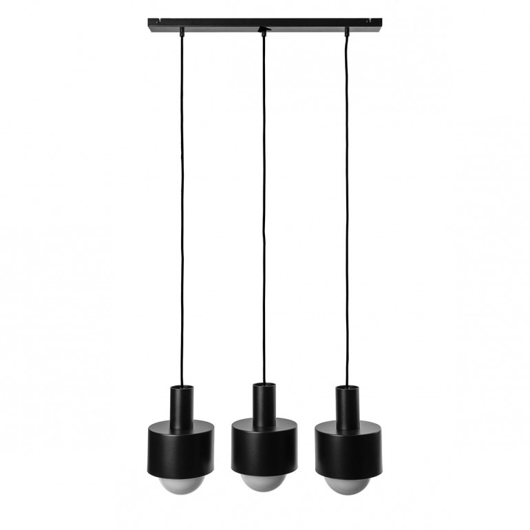 ENKEL 3L schwarze Deckenpendelleuchte