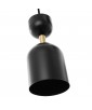 Lampa sufitowa SUPURU czarna lampa wisząca z mosiężną rurką UMMO