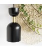 Lampa sufitowa SUPURU czarna lampa wisząca z mosiężną rurką UMMO
