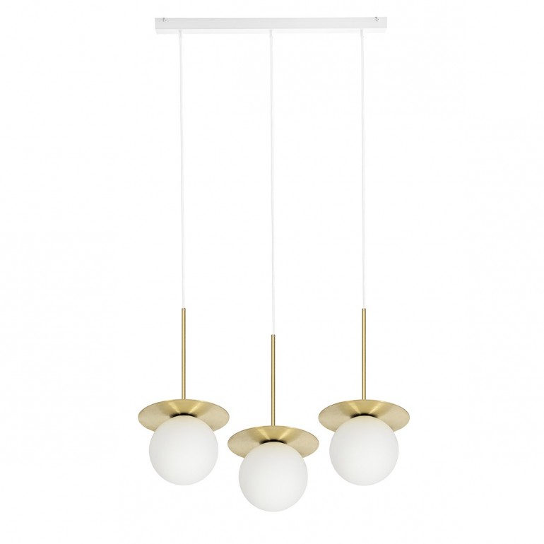 BORRA B 3L Dreifach-Pendelleuchte aus Messing