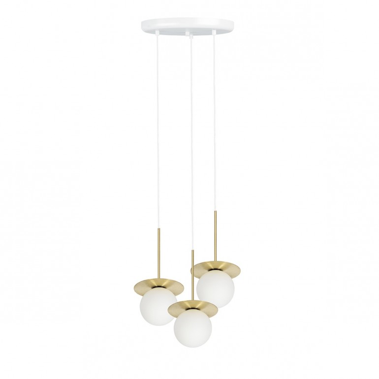 BORRA B 3P Dreifach-Pendelleuchte mit Messing