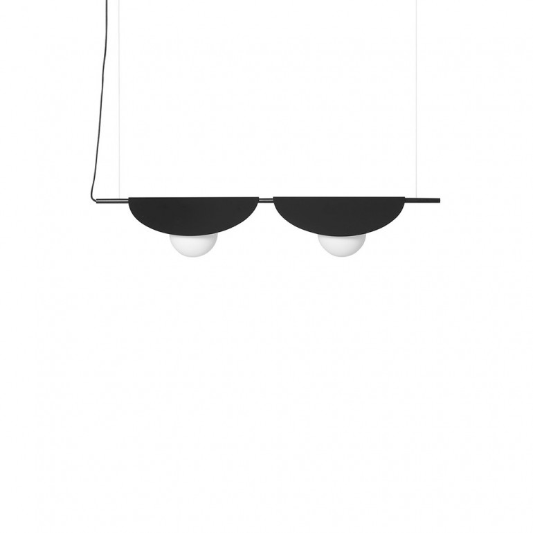 SALLO B schwarz doppelte Deckenleuchte