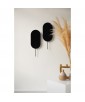 Lampa ścienna ROKKE czarna z ozdobnym elementem UMMO
