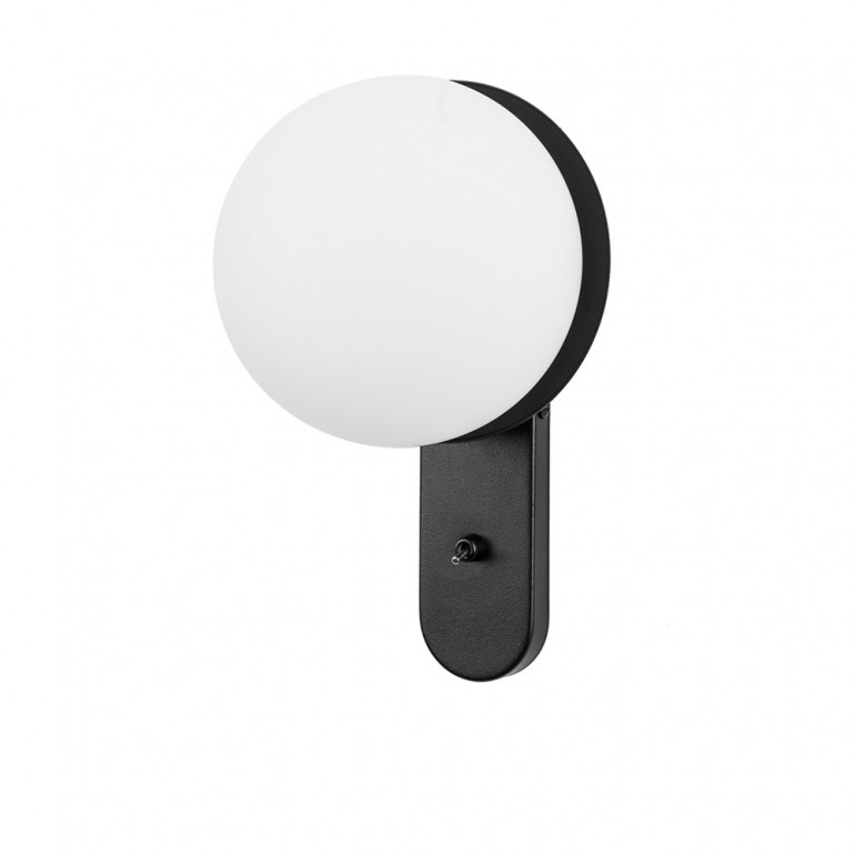 KUUL D1 schwarze Wandlampe / Wandleuchte mit Ein/Aus-Schalter