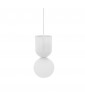 Lampa sufitowa LUOTI biała lampa wisząca ze szklanym kloszem UMMO