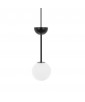 Lampa sufitowa GLADIO czarna lampa wisząca ze szklanym kloszem UMMO