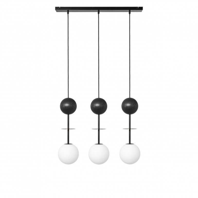 OIO A 3L schwarz dreifache Deckenleuchte