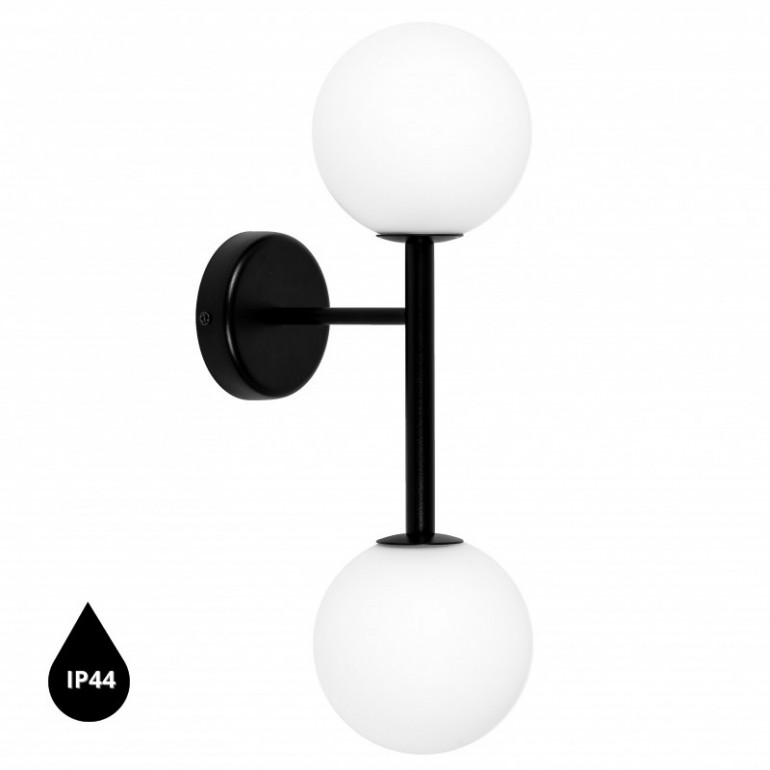 KOP B schwarze Wandleuchte / Wandleuchter mit erhöhter Dichtigkeit IP44