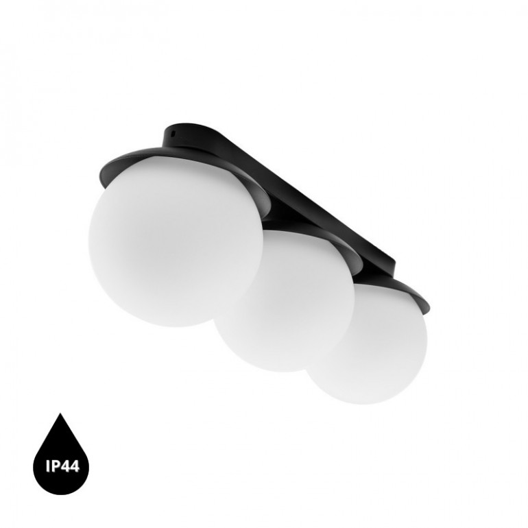 KUUL B schwarz Deckenleuchte / Plafond mit erhöhter IP44 Dichtigkeit