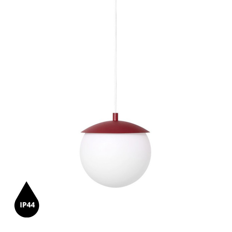 KUUL G burgunderfarbene Deckenpendelleuchte IP44