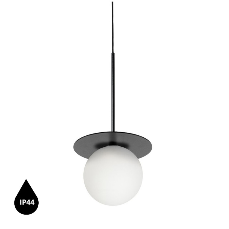 BORRA B schwarze Deckenpendelleuchte IP44