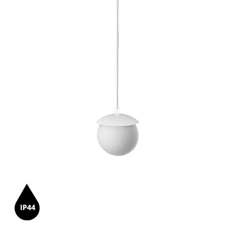 KUUL F Deckenpendelleuchte weiß IP44