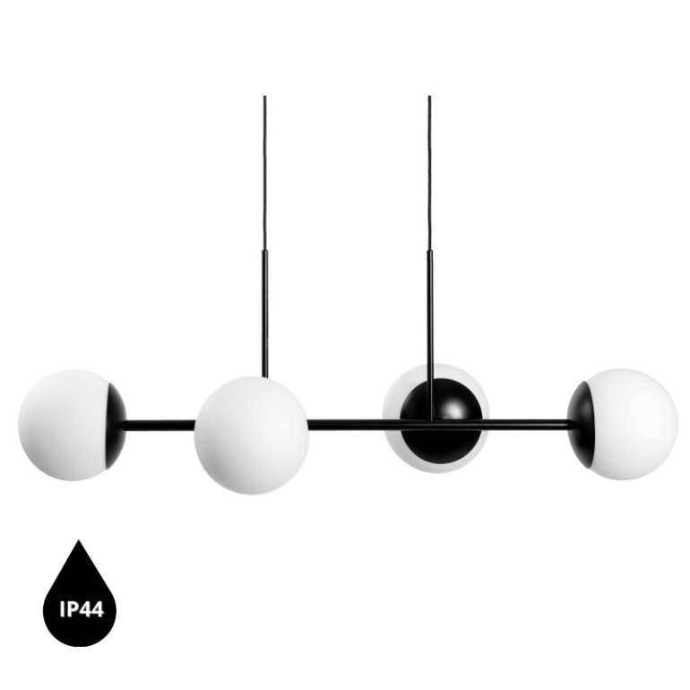 KOP E schwarze Deckenpendelleuchte IP44