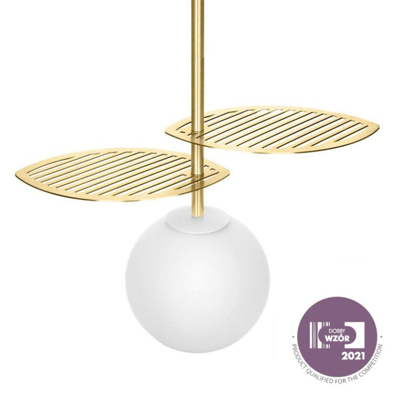 FYLLO A goldene Hängeleuchte mit Messingblättern