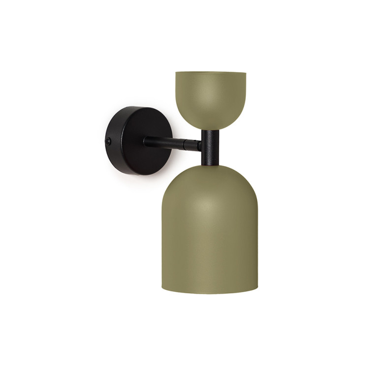 SUPURU W olivgrüne verstellbare Wandlampe / Wandleuchter mit schwarzem Rohr