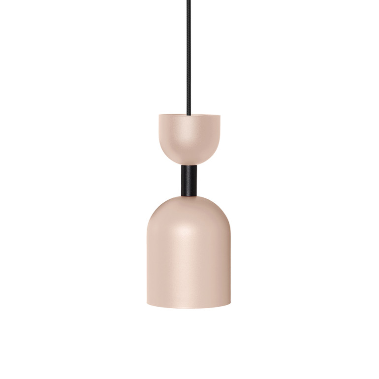 SUPURU beige Deckenpendelleuchte mit schwarzem Rohr