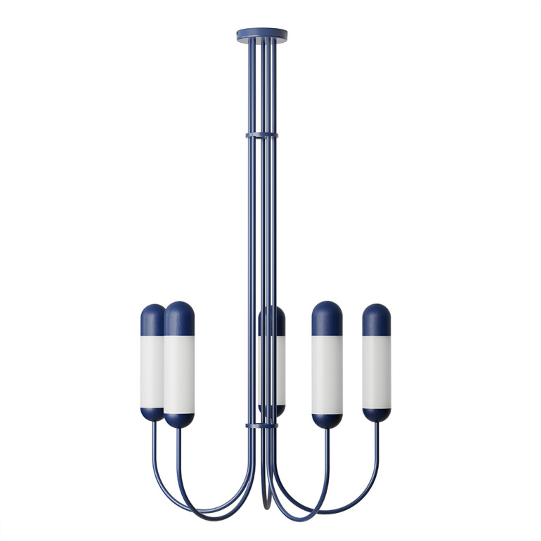 FUNSUI B navy blau Kronleuchter in Größe M