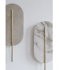 ROKKE STONE weiße Wandleuchte / Wandleuchter mit dekorativem Detail