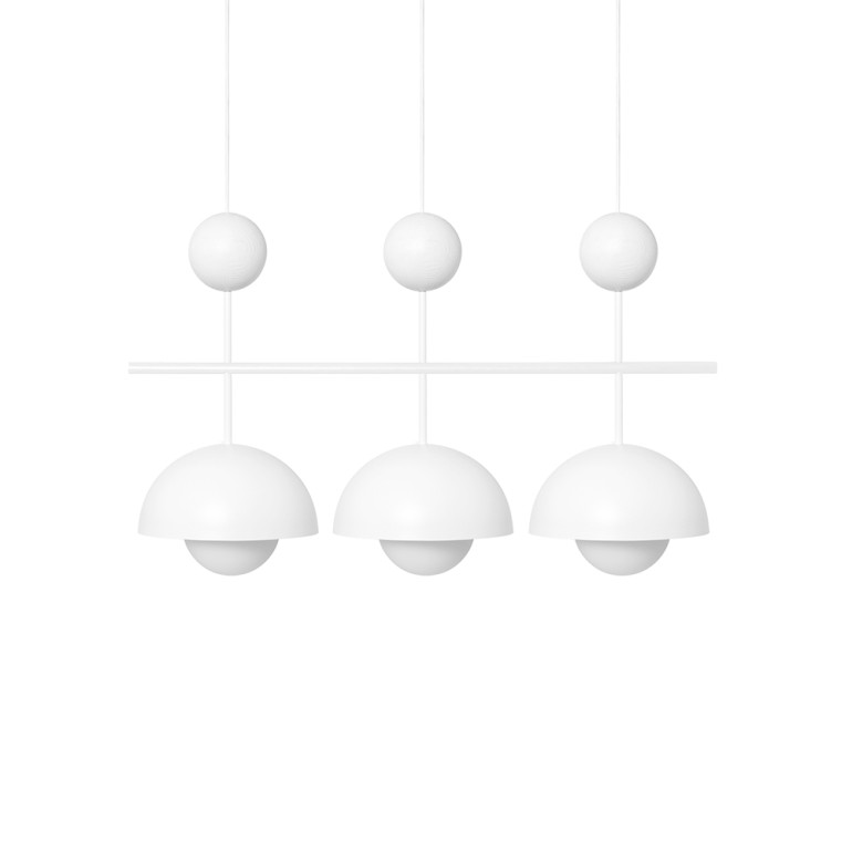 KELLO B weiß dreifache Deckenleuchte