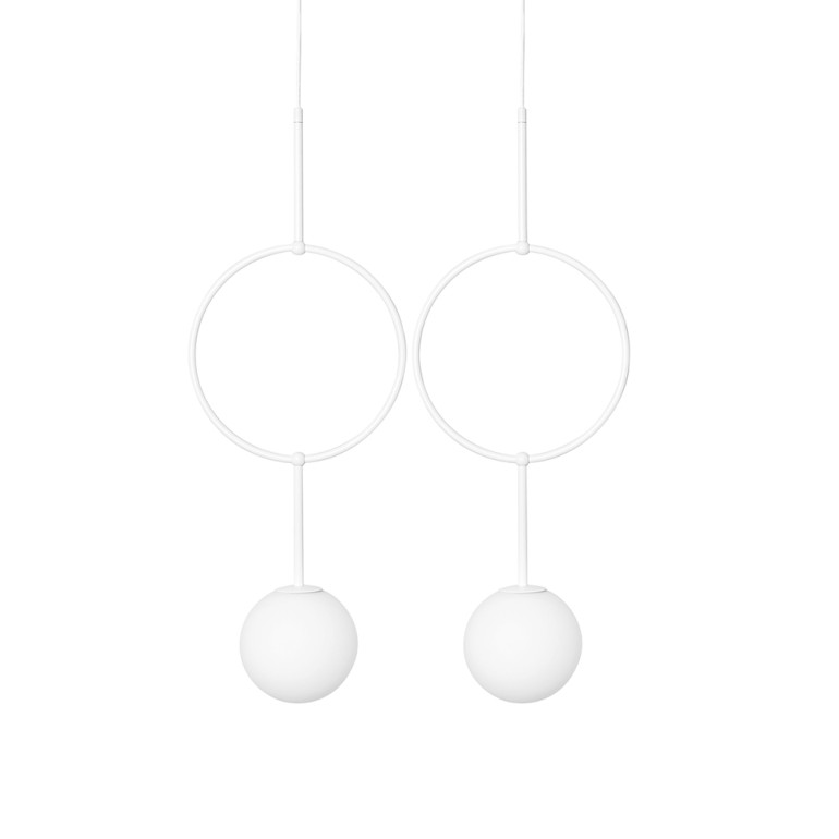 ISUULLA B weiß doppelte Deckenleuchte