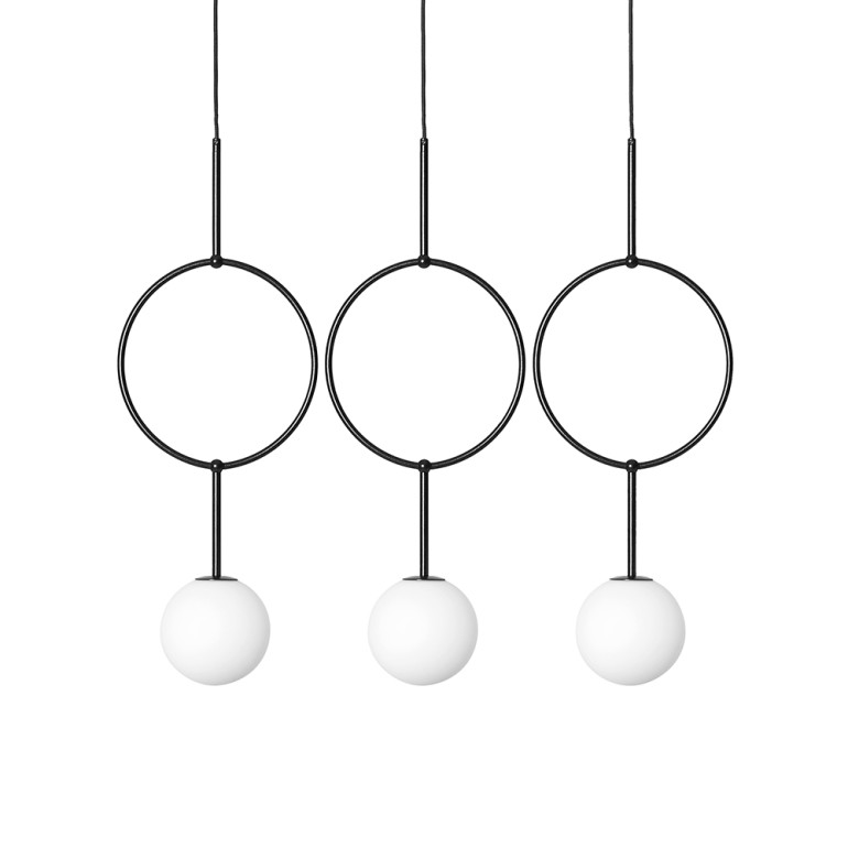 ISUULLA C schwarz dreifache Deckenleuchte