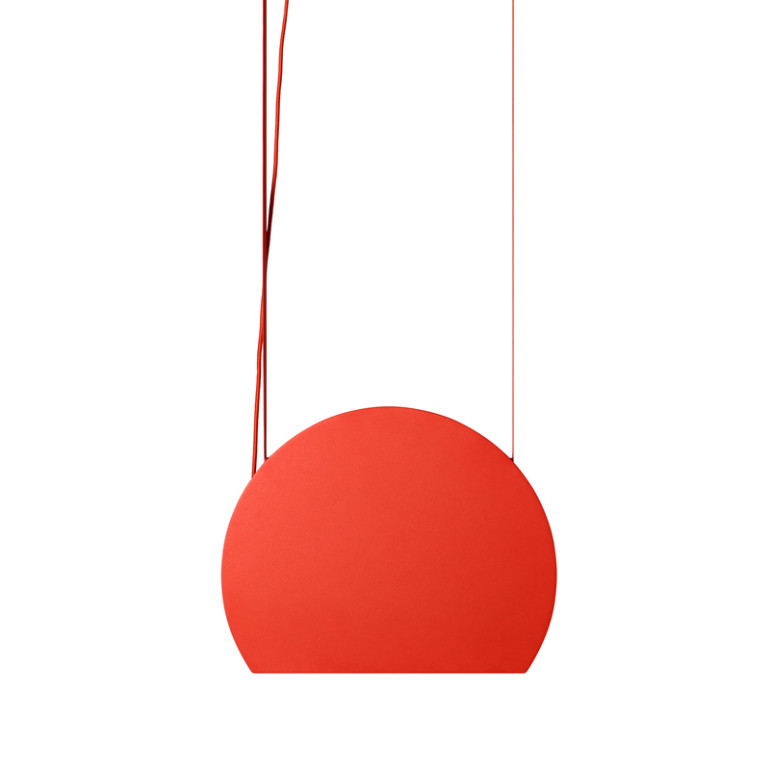 MALUMI B – rot-orangefarbene Deckenpendelleuchte