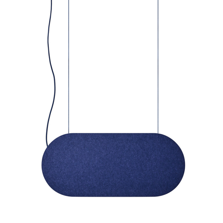 MALUMI A Acoustic – marineblaue akustische Deckenpendelleuchte