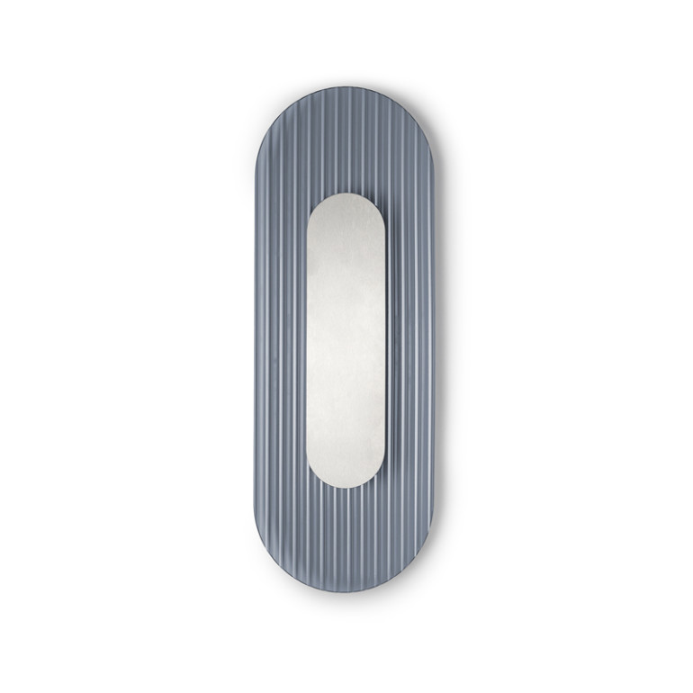RIFLO W A Steel – Wandleuchte aus Stahl mit graphitfarbenem Glas