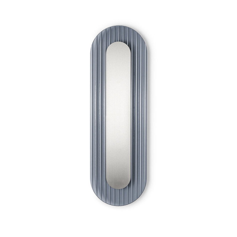RIFLO W B Steel – Wandleuchte aus Stahl mit graphitfarbenem, satiniertem Glas