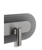 RIFLO W C Steel – Wandleuchte aus Stahl mit verstellbarem Reflektor und farblosem Glas